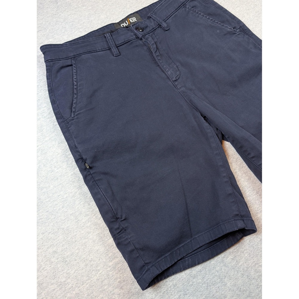 DU/ER Mens 30 Live Free Chino Shorts 9" Blue Ultra Lightweight Stretch Cooling - Picture 2 of 9